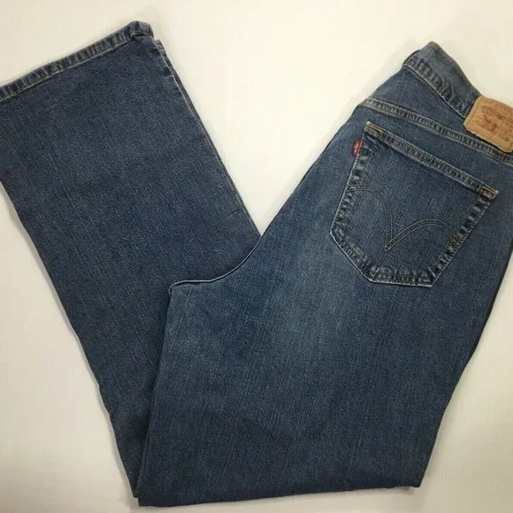 Levis 550 Relaxed Jeans Women's Size 18 M Boot Cut Blue Stretch Denim High Waist - Picture 6 of 7